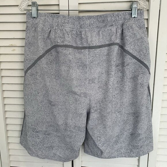Lululemon Pace Breaker Lined Short 9" Inseam Athletic Grey White Speckled Mens L - Picture 12 of 12
